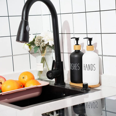 Refillable Dish and Hand Soap Dispensers